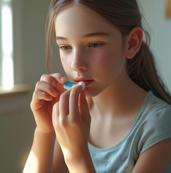 teen age lady having medicine realistic pic teen age lady having medicine realistic pic